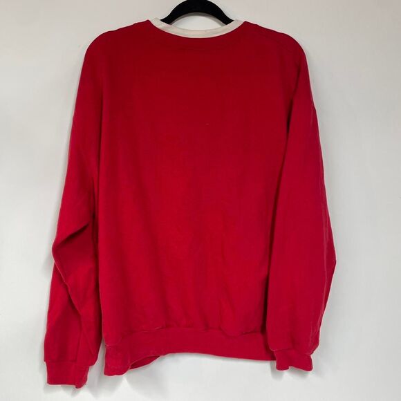 Vintage 2X Scottie Dog Boxy Red Crewneck Sweatshirt Plus Holiday Long Sleeve - Picture 4 of 6